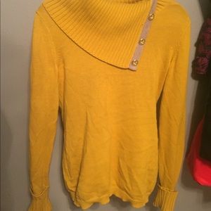 Mustard yellow cowl neck sweater